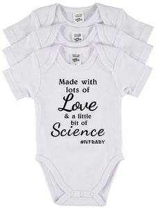 #IVFBABY 3 pack bodysuits